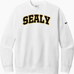 SEALY HIGH SCHOOL TIGERS <span class="pdp-name-mascot">SEALY TIGERS</span> Nike Men's Club Fleece Sleeve Swoosh Crewneck Sweatshirt Front Thumbnail