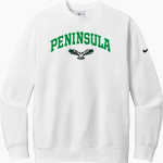 PENINSULA HIGH SCHOOL SEAHAWKS <span class="pdp-name-mascot">PENINSULA SEAHAWKS</span> Nike Men's Club Fleece Sleeve Swoosh Crewneck Sweatshirt Front Thumbnail