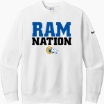 Carbondale Rams <span class="pdp-name-mascot">Carbondale Rams</span> Nike Men's Club Fleece Sleeve Swoosh Crewneck Sweatshirt Front Thumbnail
