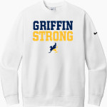 THE CAMBRIDGE SCHOOL Griffins Nike Men's Club Fleece Sleeve Swoosh Crewneck Sweatshirt Front Thumbnail