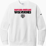 Harvard-Westlake The Official Online Store Nike Men's Club Fleece Sleeve Swoosh Crewneck Sweatshirt Front Thumbnail