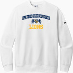 Kipp Dubois Collegiate Academy Lions <span class="pdp-name-mascot">Kipp Dubois Collegiate Academy Lions</span> Nike Men's Club Fleece Sleeve Swoosh Crewneck Sweatshirt Front Thumbnail
