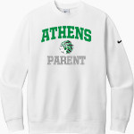 ATHENS HIGH SCHOOL WARRIORS Nike Men's Club Fleece Sleeve Swoosh Crewneck Sweatshirt Front Thumbnail