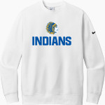 HAPPY CAMP HIGH SCHOOL INDIANS <span class="pdp-name-mascot">HAPPY CAMP INDIANS</span> Nike Men's Club Fleece Sleeve Swoosh Crewneck Sweatshirt Front Thumbnail