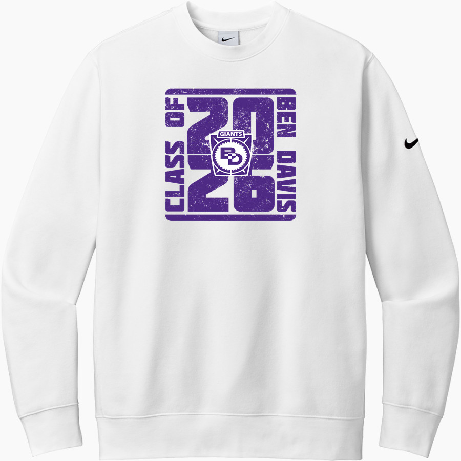 Ben Davis Giants Nike Men's Club Fleece Sleeve Swoosh Crewneck Sweatshirt