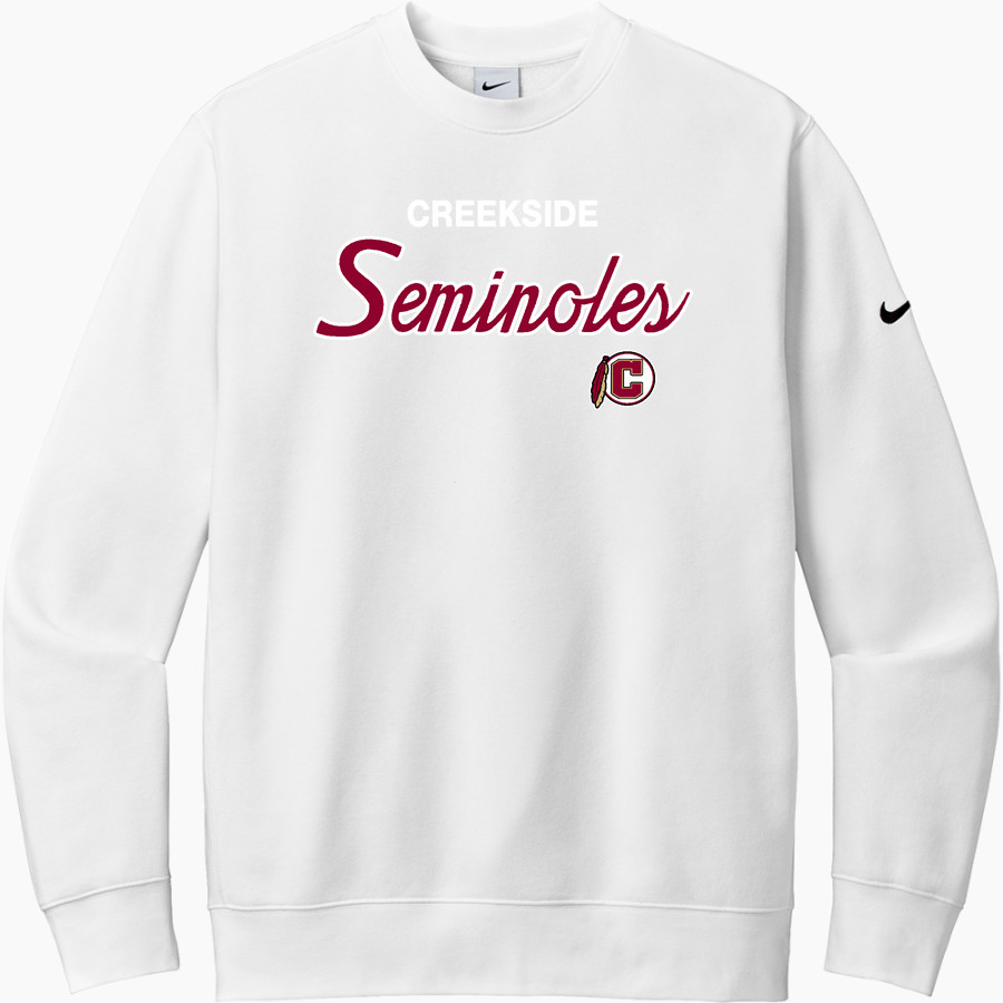Creekside Seminoles <span class="pdp-name-mascot">Creekside Seminoles</span> Nike Men's Club Fleece Sleeve Swoosh Crewneck Sweatshirt