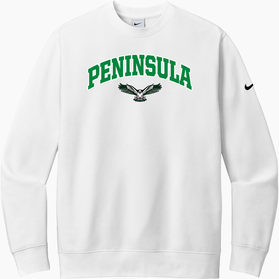 PENINSULA HIGH SCHOOL SEAHAWKS <span class="pdp-name-mascot">PENINSULA SEAHAWKS</span> Nike Men's Club Fleece Sleeve Swoosh Crewneck Sweatshirt