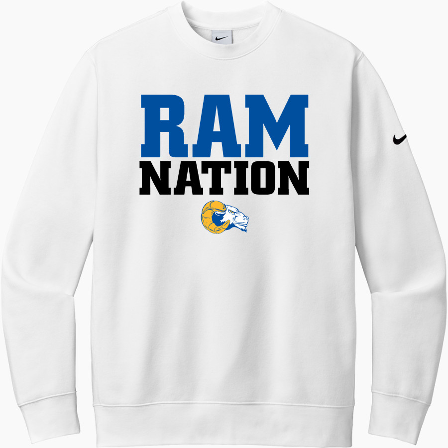 Carbondale Rams <span class="pdp-name-mascot">Carbondale Rams</span> Nike Men's Club Fleece Sleeve Swoosh Crewneck Sweatshirt