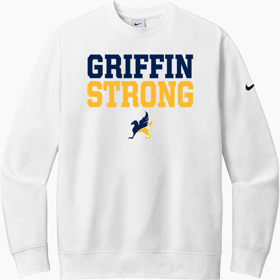 THE CAMBRIDGE SCHOOL Griffins Nike Men's Club Fleece Sleeve Swoosh Crewneck Sweatshirt