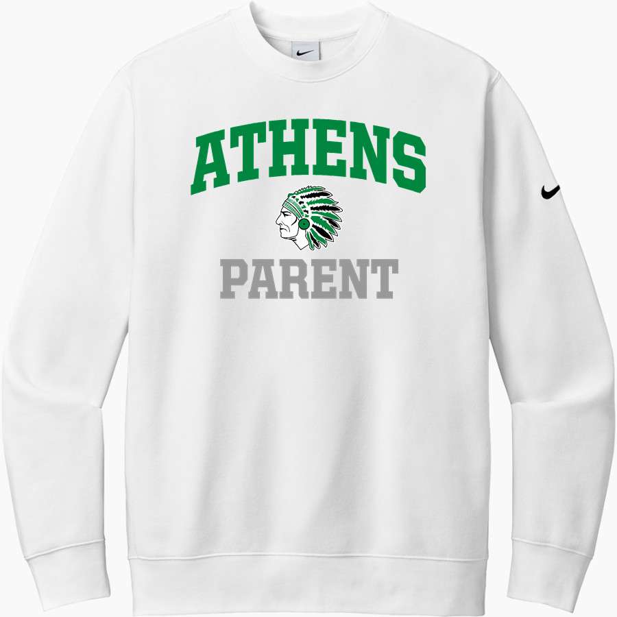 ATHENS HIGH SCHOOL WARRIORS Nike Men's Club Fleece Sleeve Swoosh Crewneck Sweatshirt