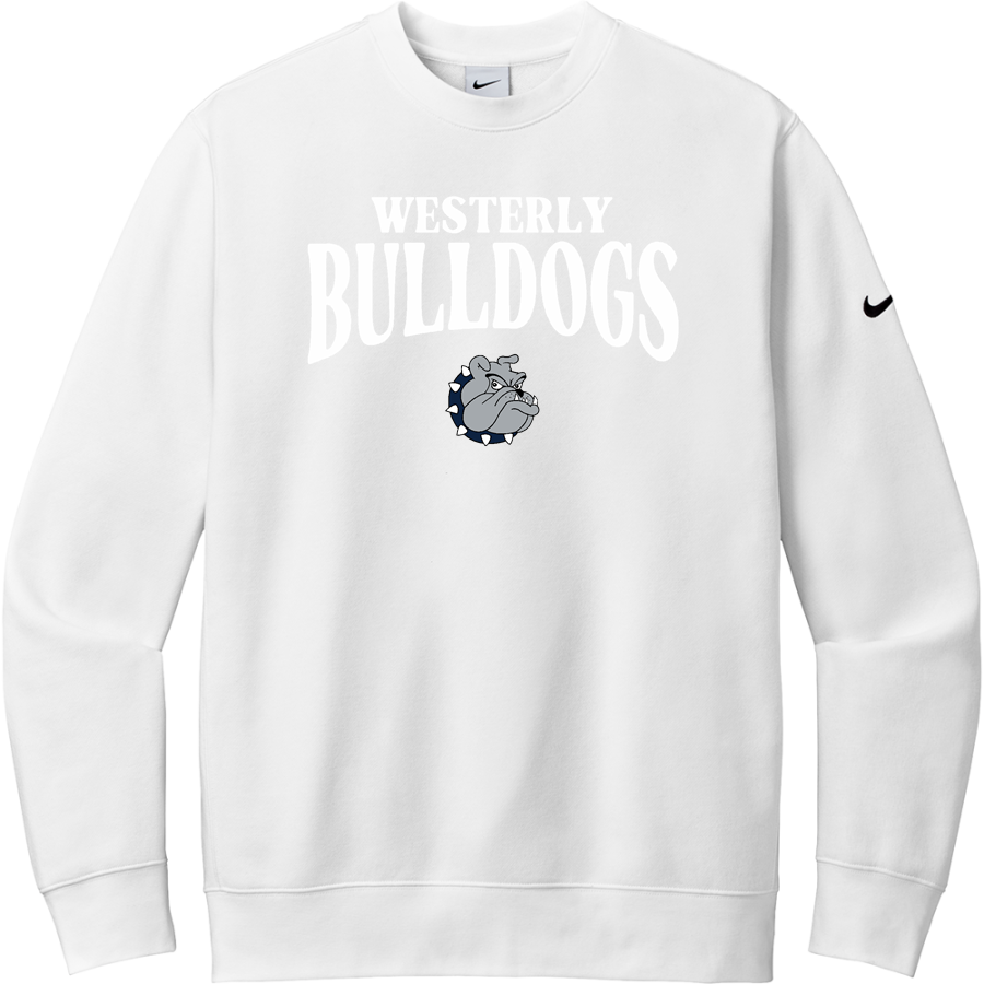 Westerly Bulldogs <span class="pdp-name-mascot">Westerly Bulldogs</span> Nike Men's Club Fleece Sleeve Swoosh Crewneck Sweatshirt
