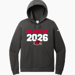 Wheeling University Cardinals Online Store <span class="pdp-name-mascot">Wheeling University Cardinals</span> Nike Women's Club Fleece Sleeve Swoosh Pullover Hoodie Front Thumbnail