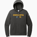 Greenfield Central Cougars Online Store <span class="pdp-name-mascot">Greenfield-Central Cougars</span> Nike Women's Club Fleece Sleeve Swoosh Pullover Hoodie Front Thumbnail