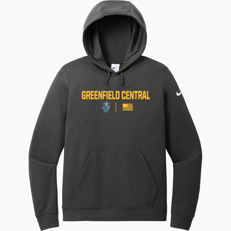 Greenfield Central Cougars Online Store <span class="pdp-name-mascot">Greenfield-Central Cougars</span> Nike Women's Club Fleece Sleeve Swoosh Pullover Hoodie