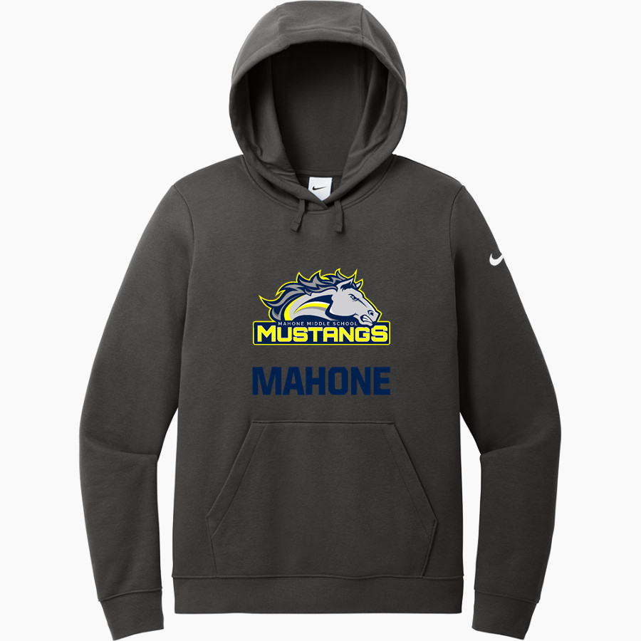 Mahone Mustangs Nike Women's Club Fleece Sleeve Swoosh Pullover Hoodie