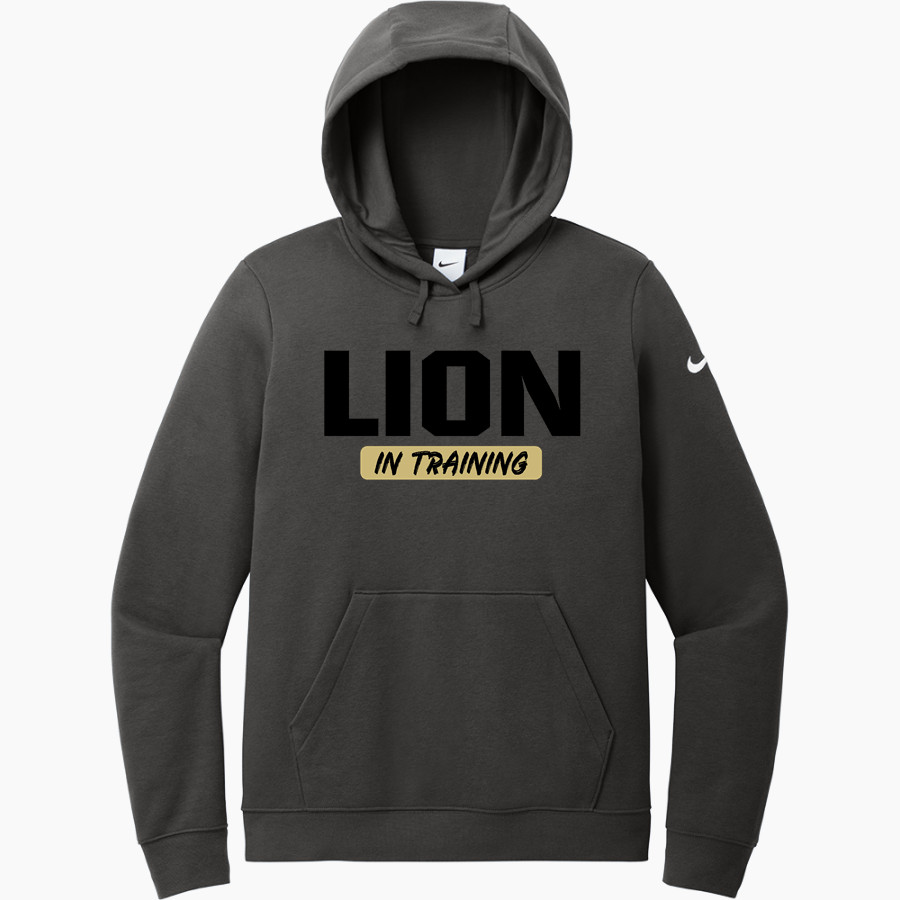LEVERETTS CHAPEL HIGH SCHOOL LIONS <span class="pdp-name-mascot">LEVERETTS CHAPEL LIONS</span> Nike Women's Club Fleece Sleeve Swoosh Pullover Hoodie