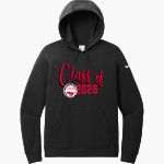 MUNSTER HIGH SCHOOL MUSTANGS <span class="pdp-name-mascot">MUNSTER MUSTANGS</span> Nike Women's Club Fleece Sleeve Swoosh Pullover Hoodie Front Thumbnail