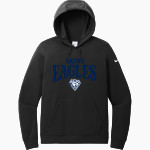 Akins Eagles Nike Women's Club Fleece Sleeve Swoosh Pullover Hoodie Front Thumbnail