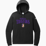 SEBEKA HIGH SCHOOL Trojans Online Store <span class="pdp-name-mascot">SEBEKA TROJANS</span> Nike Women's Club Fleece Sleeve Swoosh Pullover Hoodie Front Thumbnail