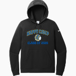 HAPPY CAMP HIGH SCHOOL INDIANS <span class="pdp-name-mascot">HAPPY CAMP INDIANS</span> Nike Women's Club Fleece Sleeve Swoosh Pullover Hoodie Front Thumbnail