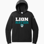 ST. JOHN PAUL II LIONS <span class="pdp-name-mascot">JP2 Lions</span> Nike Women's Club Fleece Sleeve Swoosh Pullover Hoodie Front Thumbnail