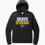 Grant County Braves The Official Online Store <span class="pdp-name-mascot">Grant County Braves</span> Nike Women's Club Fleece Sleeve Swoosh Pullover Hoodie Front Thumbnail