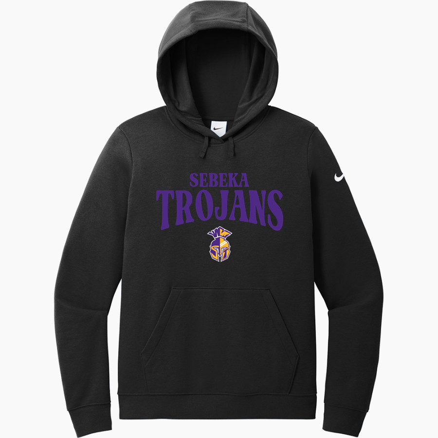 SEBEKA HIGH SCHOOL Trojans Online Store <span class="pdp-name-mascot">SEBEKA TROJANS</span> Nike Women's Club Fleece Sleeve Swoosh Pullover Hoodie
