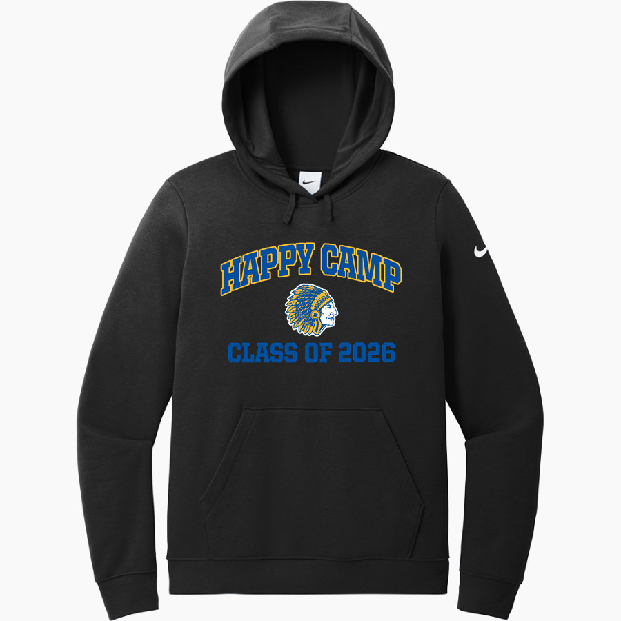 HAPPY CAMP HIGH SCHOOL INDIANS <span class="pdp-name-mascot">HAPPY CAMP INDIANS</span> Nike Women's Club Fleece Sleeve Swoosh Pullover Hoodie
