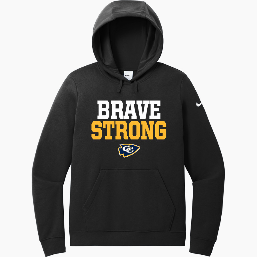 Grant County Braves The Official Online Store <span class="pdp-name-mascot">Grant County Braves</span> Nike Women's Club Fleece Sleeve Swoosh Pullover Hoodie