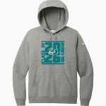 University Prep Mustangs Nike Women's Club Fleece Sleeve Swoosh Pullover Hoodie Front Thumbnail