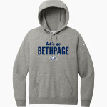 BETHPAGE HIGH SCHOOL GOLDEN EAGLES <span class="pdp-name-mascot">BETHPAGE GOLDEN EAGLES</span> Nike Women's Club Fleece Sleeve Swoosh Pullover Hoodie Front Thumbnail