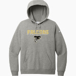 Northview Falcons <span class="pdp-name-mascot">Northview Middle School Falcons</span> Nike Women's Club Fleece Sleeve Swoosh Pullover Hoodie Front Thumbnail