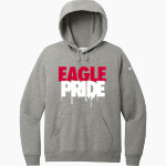 Godwin Eagles Nike Women's Club Fleece Sleeve Swoosh Pullover Hoodie Front Thumbnail