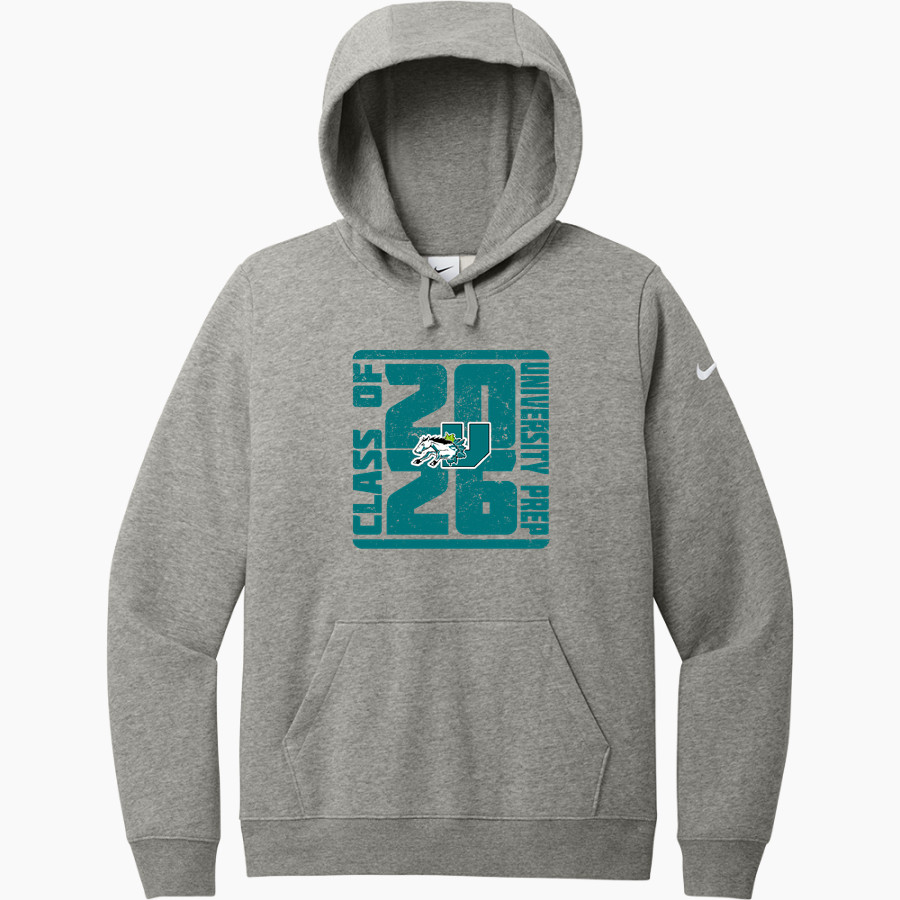 University Prep Mustangs Nike Women's Club Fleece Sleeve Swoosh Pullover Hoodie