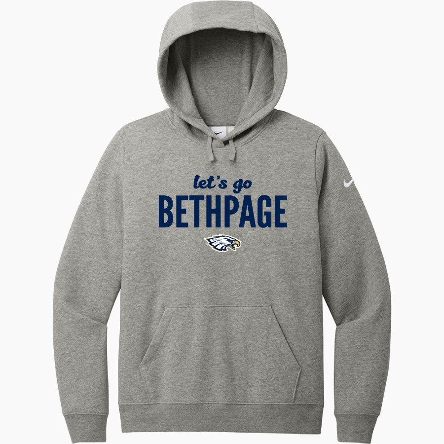 BETHPAGE HIGH SCHOOL GOLDEN EAGLES <span class="pdp-name-mascot">BETHPAGE GOLDEN EAGLES</span> Nike Women's Club Fleece Sleeve Swoosh Pullover Hoodie