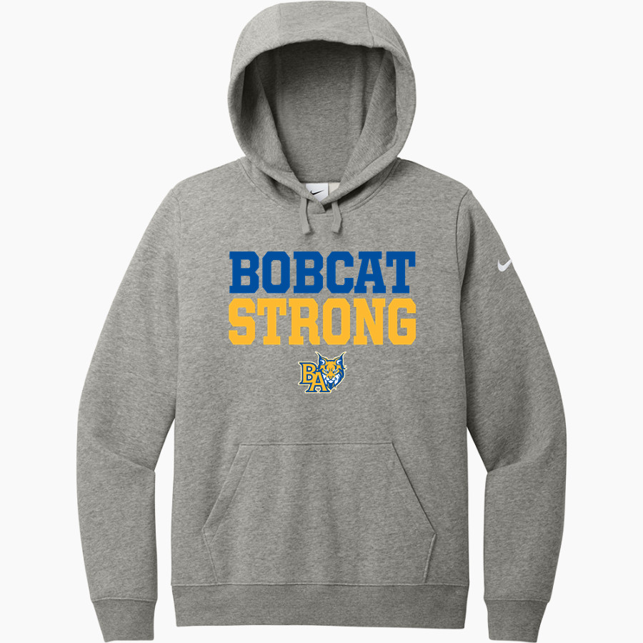 BACON ACADEMY BOBCATS Nike Women's Club Fleece Sleeve Swoosh Pullover Hoodie