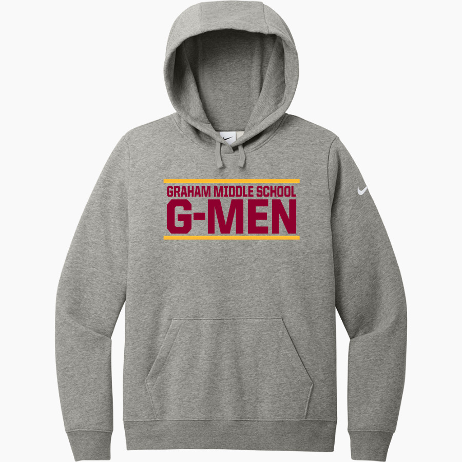 Graham G-men <span class="pdp-name-mascot">Graham G-men</span> Nike Women's Club Fleece Sleeve Swoosh Pullover Hoodie