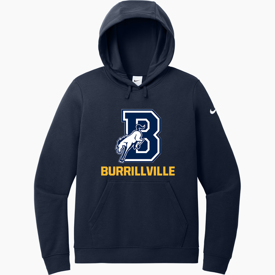 Burrillville Broncos Nike Women's Club Fleece Sleeve Swoosh Pullover Hoodie