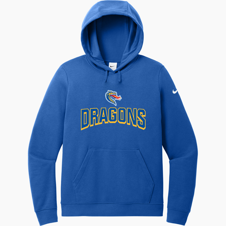ADRIAN HIGH SCHOOL DRAGONS Nike Women's Club Fleece Sleeve Swoosh Pullover Hoodie