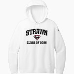 STRAWN HIGH SCHOOL GREYHOUNDS <span class="pdp-name-mascot">STRAWN GREYHOUNDS</span> Nike Women's Club Fleece Sleeve Swoosh Pullover Hoodie Front Thumbnail