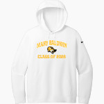 Mary Baldwin Fighting Squirrels <span class="pdp-name-mascot">Mary Baldwin Fighting Squirrels</span> Nike Women's Club Fleece Sleeve Swoosh Pullover Hoodie Front Thumbnail
