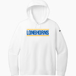 DIME BOX HIGH SCHOOL LONGHORNS <span class="pdp-name-mascot">DIME BOX LONGHORNS</span> Nike Women's Club Fleece Sleeve Swoosh Pullover Hoodie Front Thumbnail