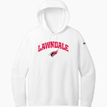 LAWNDALE HIGH SCHOOL CARDINALS <span class="pdp-name-mascot">LAWNDALE CARDINALS</span> Nike Women's Club Fleece Sleeve Swoosh Pullover Hoodie Front Thumbnail