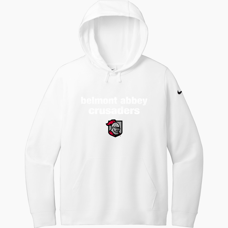 Belmont Abbey College The Official Store of the Crusaders Nike Women's Club Fleece Sleeve Swoosh Pullover Hoodie