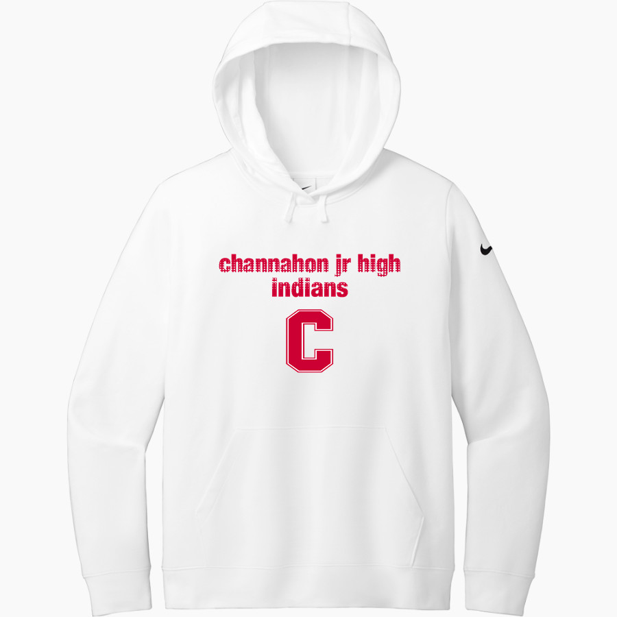 Channahon Jr High Indians <span class="pdp-name-mascot">Channahon Jr High Indians</span> Nike Women's Club Fleece Sleeve Swoosh Pullover Hoodie