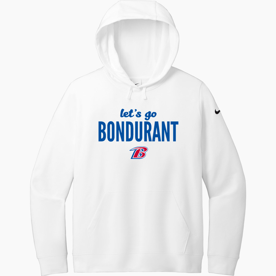 Bondurant Braves Nike Women's Club Fleece Sleeve Swoosh Pullover Hoodie