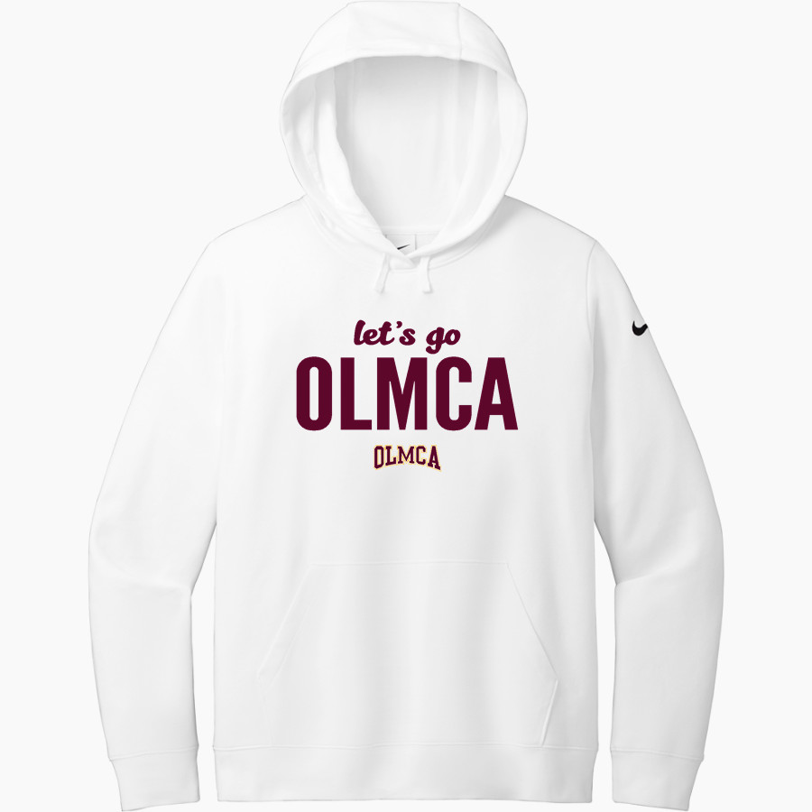 OLMCA Wildcats Nike Women's Club Fleece Sleeve Swoosh Pullover Hoodie