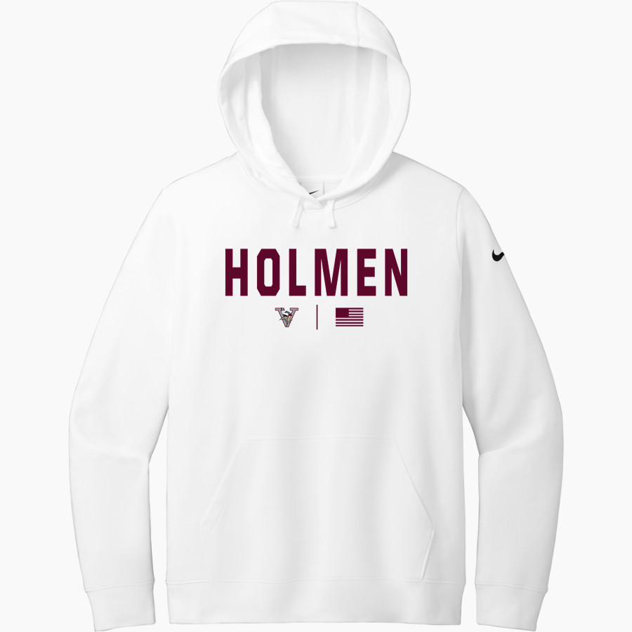 HOLMEN HIGH SCHOOL VIKINGS Nike Women's Club Fleece Sleeve Swoosh Pullover Hoodie
