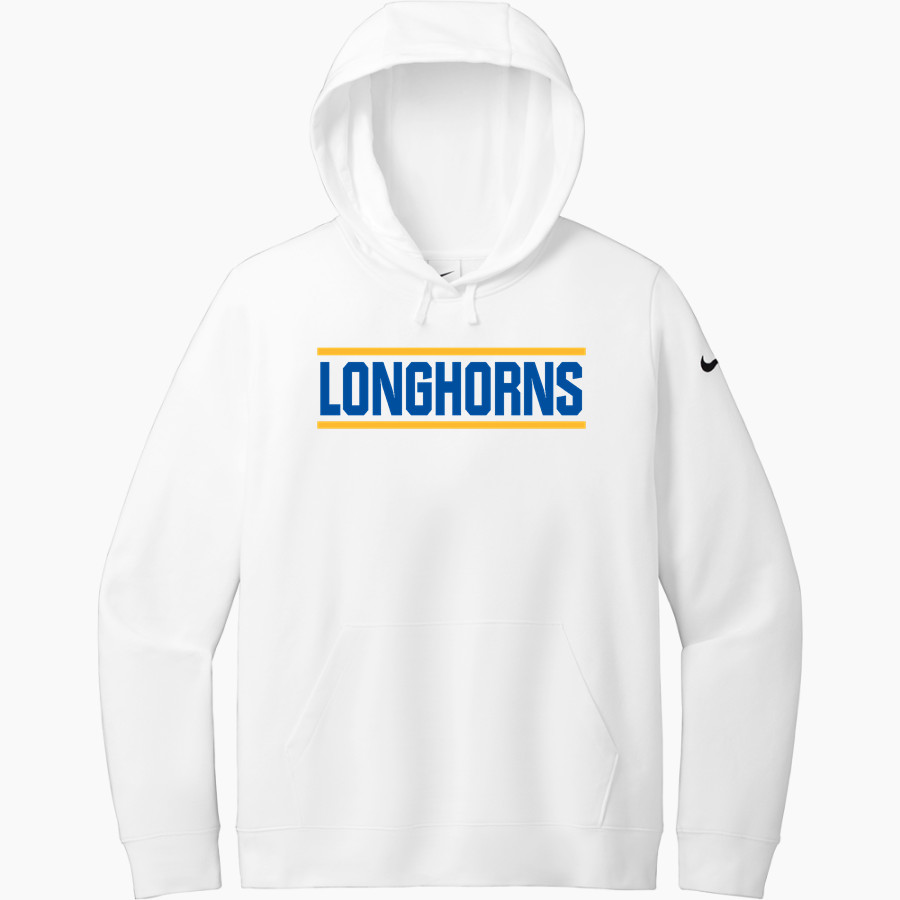 DIME BOX HIGH SCHOOL LONGHORNS <span class="pdp-name-mascot">DIME BOX LONGHORNS</span> Nike Women's Club Fleece Sleeve Swoosh Pullover Hoodie