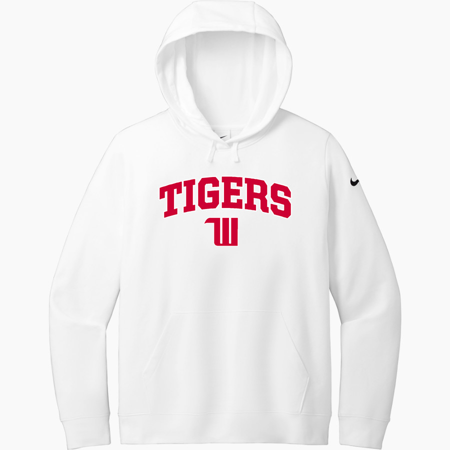 Wittenberg University Tigers <span class="pdp-name-mascot">Wittenberg University Tigers</span> Nike Women's Club Fleece Sleeve Swoosh Pullover Hoodie